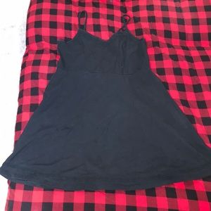 Black spaghetti strap dress